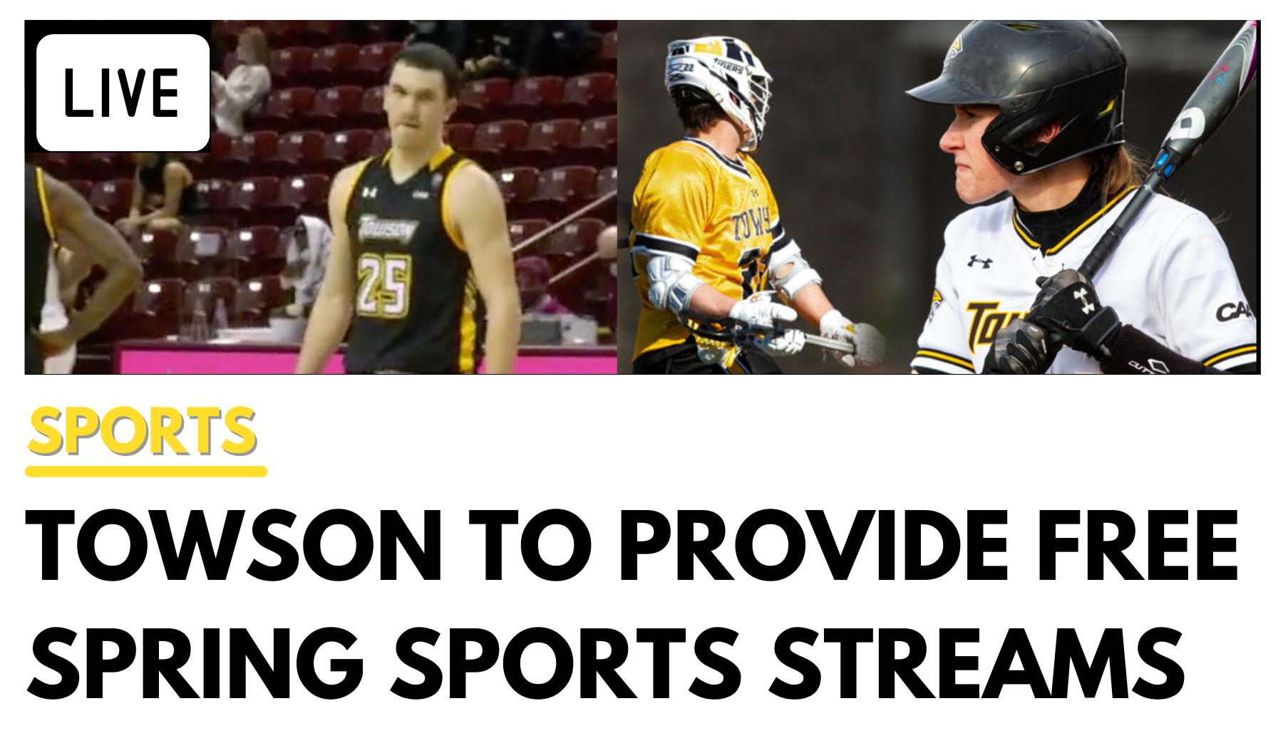 Towson Sports Network to provide free spring sports streams