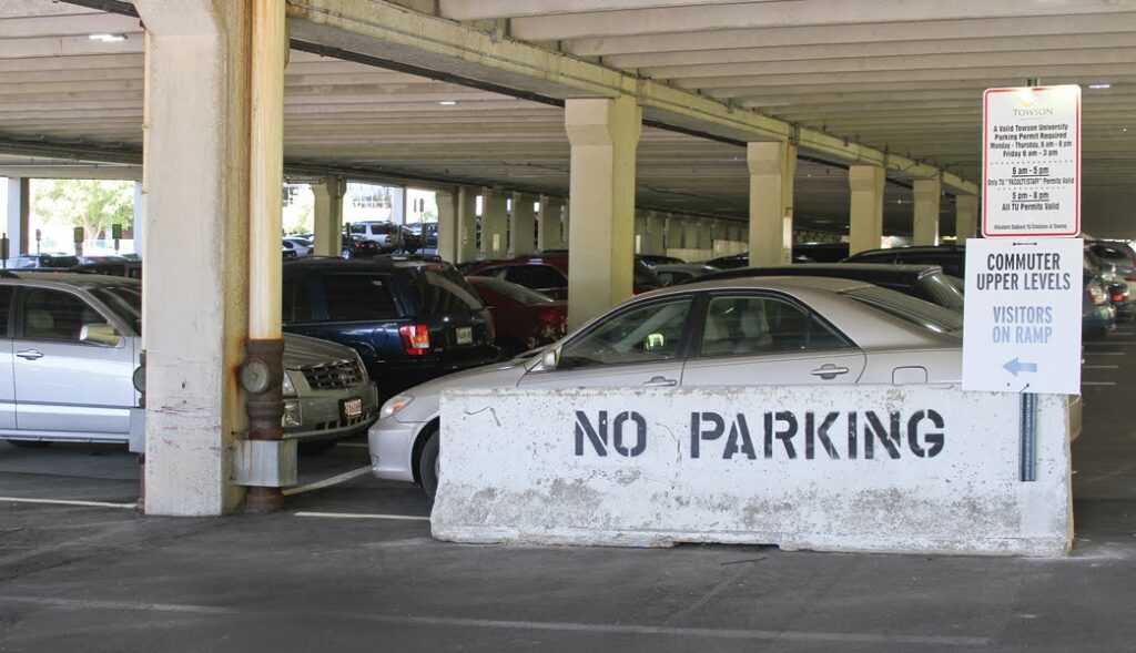 TU Parking pilots counting system in Towsontown Garage