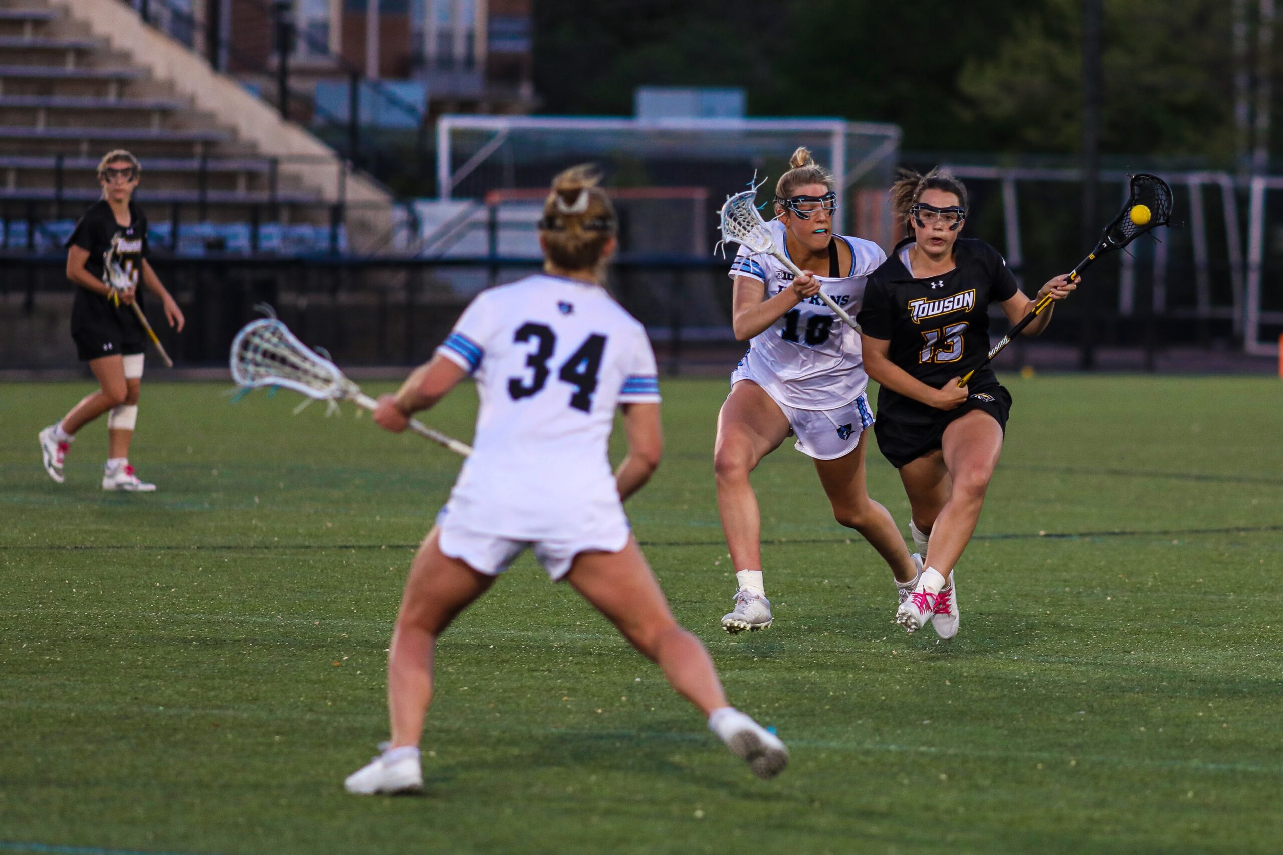 Towson Womens Lacrosse loses lead late falls to No 20 Johns Hopkins